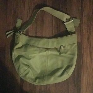 Coach mint green shoulder bag in perfect cond.